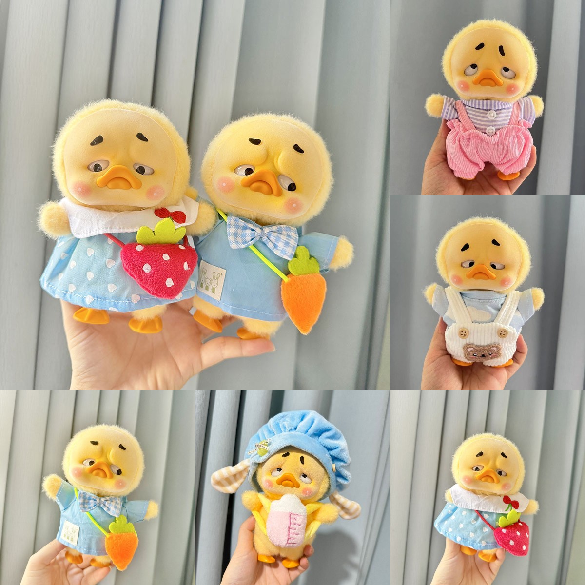 Baby Clothing Products - 幼稚園用のアヒルのぬいぐるみセット,かわいいベビーアクセサリー,小さな黄色いアヒルの人形の服,居心地の良いアヒルの服