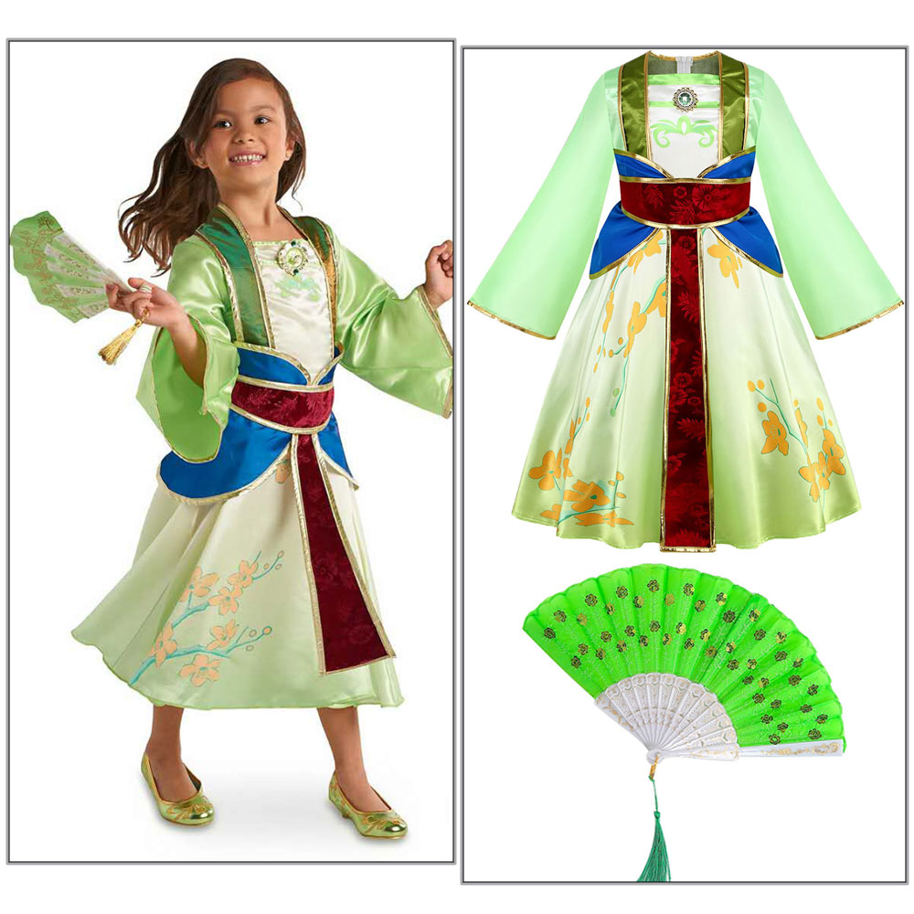 Baby Clothing For Girls - カーニバルコスプレハロウィンベビーガールズムーラン風パーティーコスチュームクリスマスキッズチャイニーズ漢服ムーランプリンセスドレスコスチューム