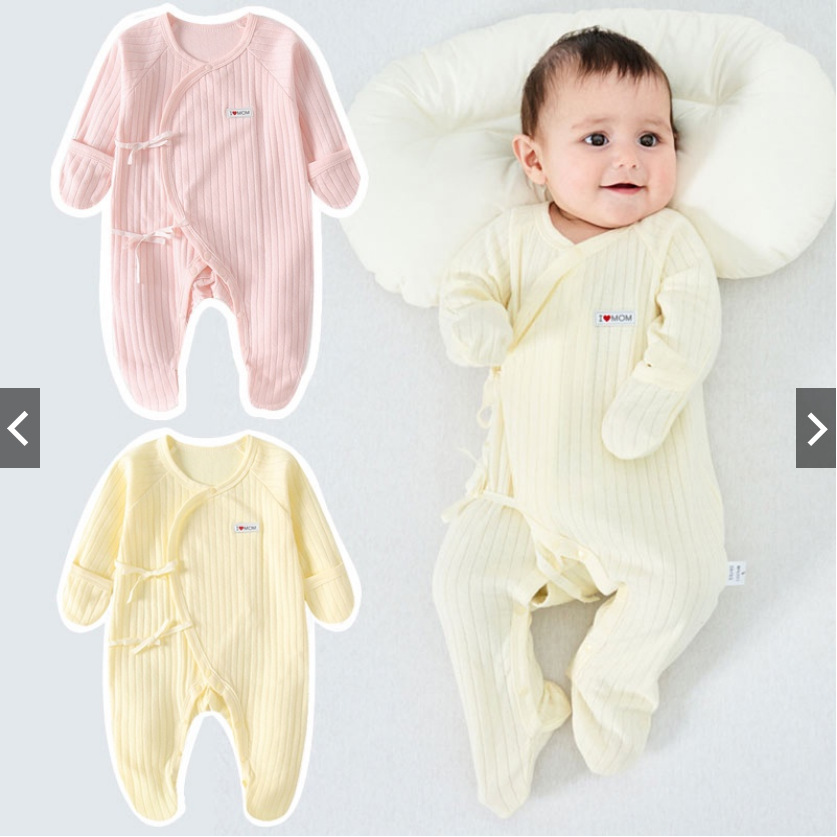 Romper Onesie Baby - 新生児用3M 6Mベビーワンピース 春秋用 男の子 女の子 パジャマ