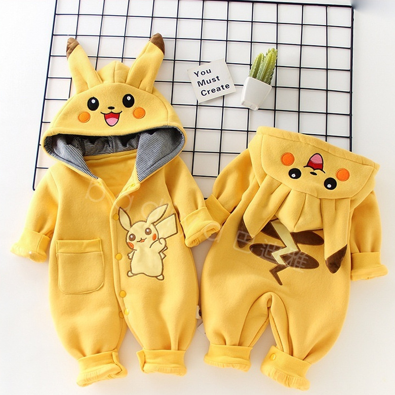 Romper Onesie Baby - 漫画ポケットモンスターベビーパジャマ新生児かわいい冬長袖子供ロンパース服赤ちゃん幼児の服カバーオールギフト