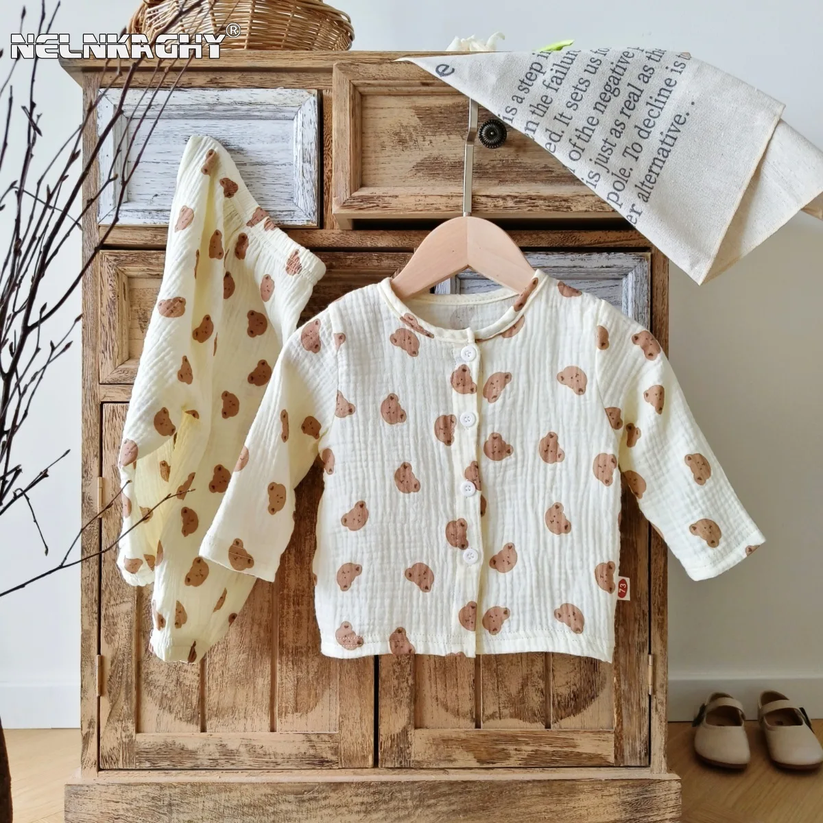 Baby Clothing For Sleep - 子供用漫画パジャマセット,トップスとパンツ,子供用パジャマ,女の子と男の子用,秋,新品,2個,0〜24m,2022