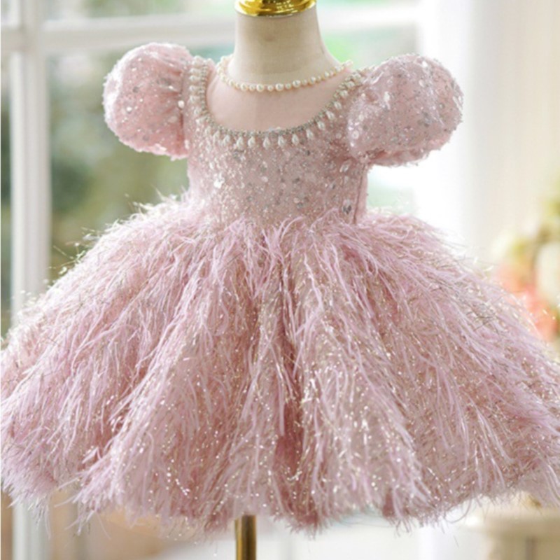 女の赤ちゃんのためのスパンコールフェザードレス,ふくらんでい - Baby Clothing For Girls のレビューと価格