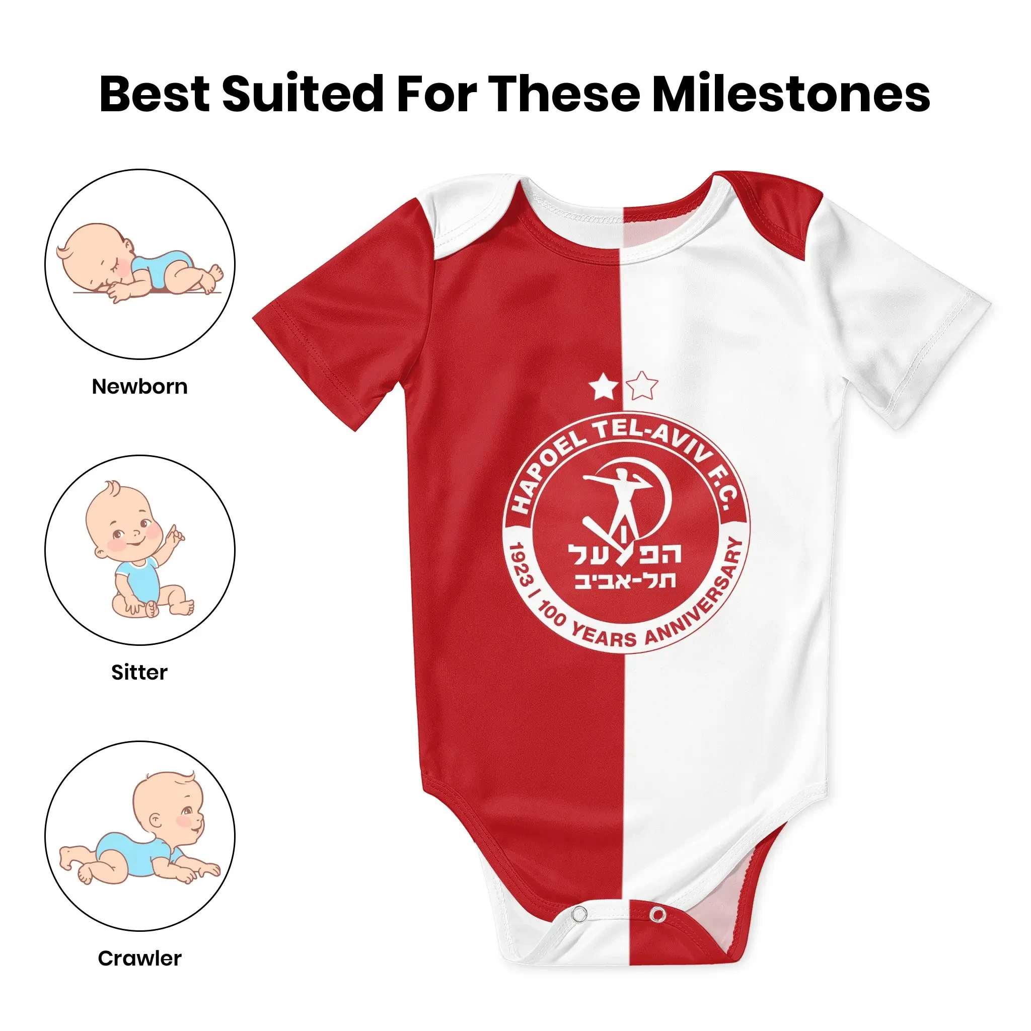 Hapoel テルアビブ ベビー ボディスーツ ユニセックス - Romper Onesie Baby のレビューと価格