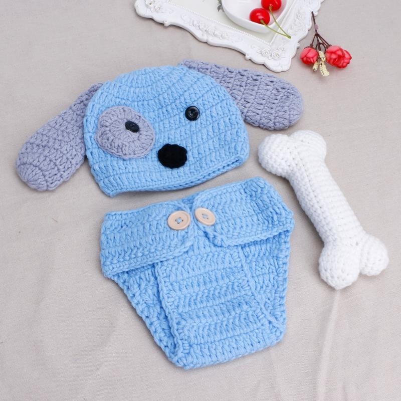 3 ピース/セット新生児写真撮影小道具帽子 + ニットショー - Baby Clothing Products のレビューと価格