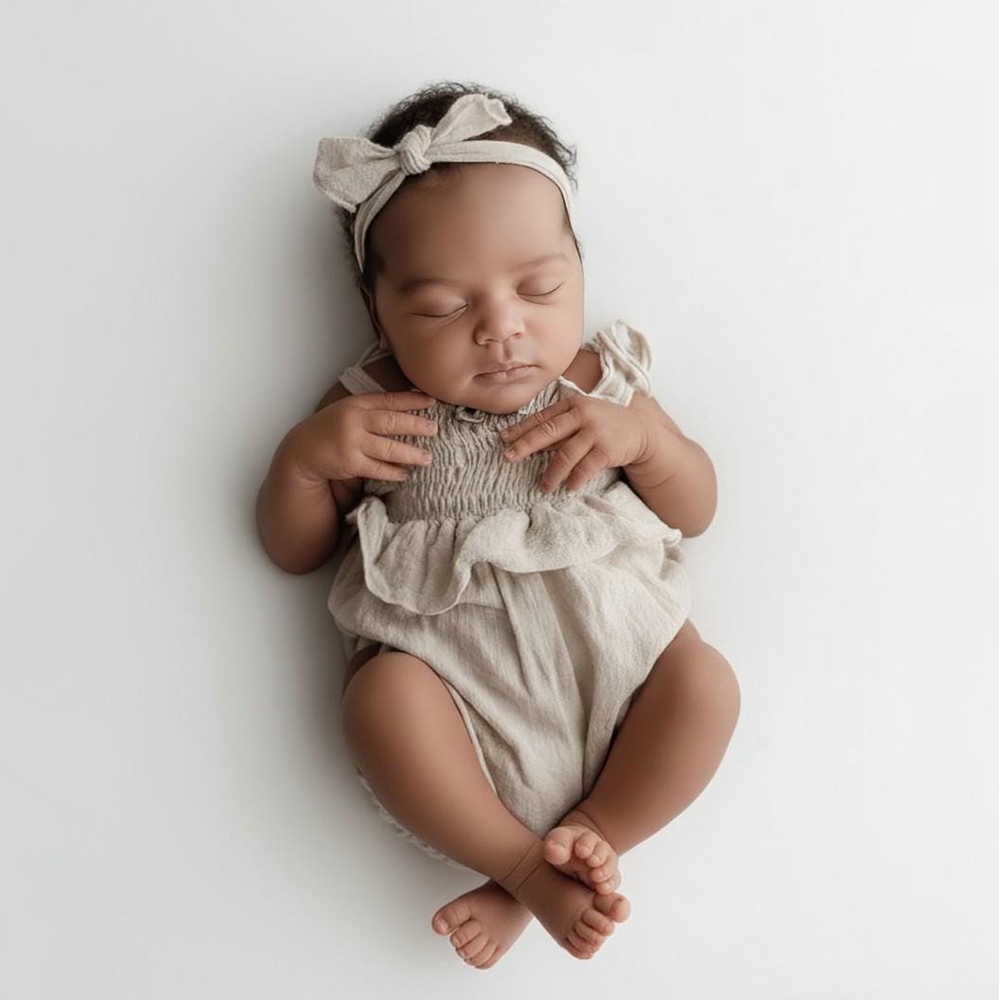 新生児写真撮影用小道具女の赤ちゃん黄色リネンコットンオフショ - Baby Clothing Products のレビューと価格