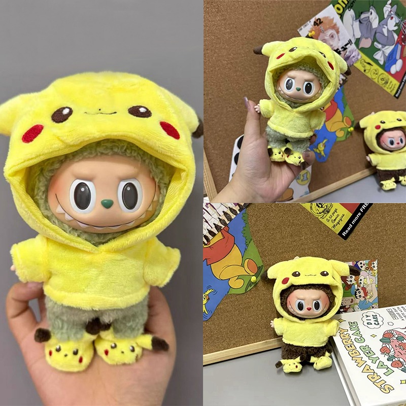 15～17cmのラビュブドール用、漫画風のかわいいピカチュウ - Baby Clothing Usa のレビューと価格