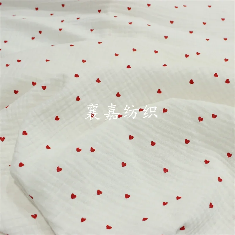 135x50cm ダブルガーゼ ラブリーレッドハート ベビー - Baby Clothing For Sleep のレビューと価格