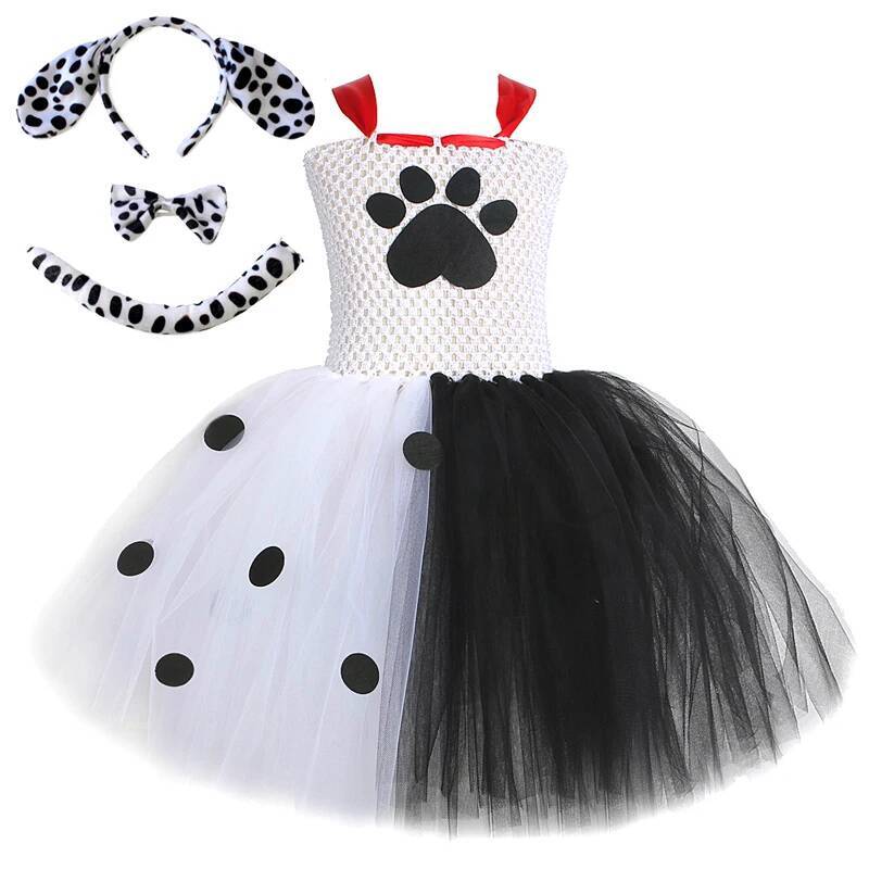 ダルメシアン犬のチュチュドレス女の赤ちゃん用白黒斑点犬ハロウ - Baby Clothing For Girls のレビューと価格