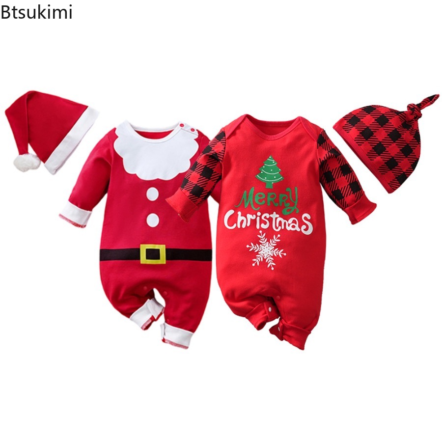 0-18ヶ月 ベビーサンタクロースジャンプスーツ+帽子 新生 - Baby Clothing Neutral のレビューと価格