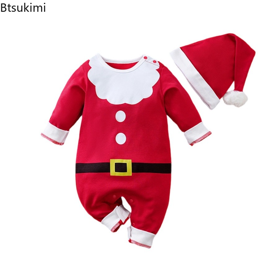 0-18ヶ月 ベビーサンタクロースジャンプスーツ+帽子 新生 - Baby Clothing Neutral のレビューと価格