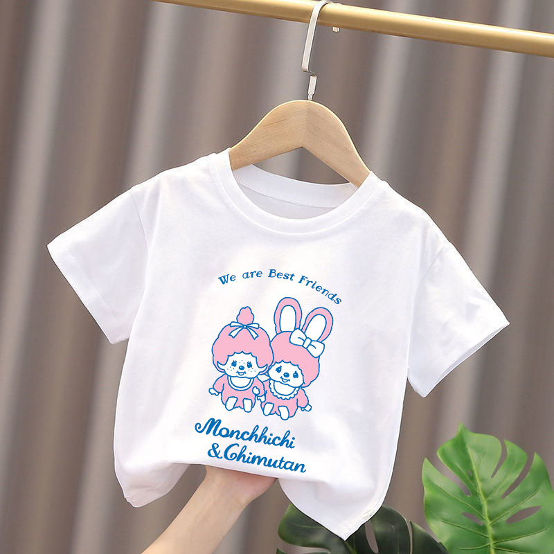 モンチッチキッズ Tシャツアニメフィギュア少年少女トップス  - Baby Clothing For Girls のレビューと価格