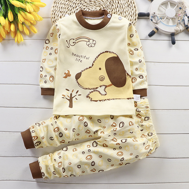 女の子と男の子のための長袖トップとパンツ付きパジャマ,ファッ - Baby Clothing For Sleep のレビューと価格
