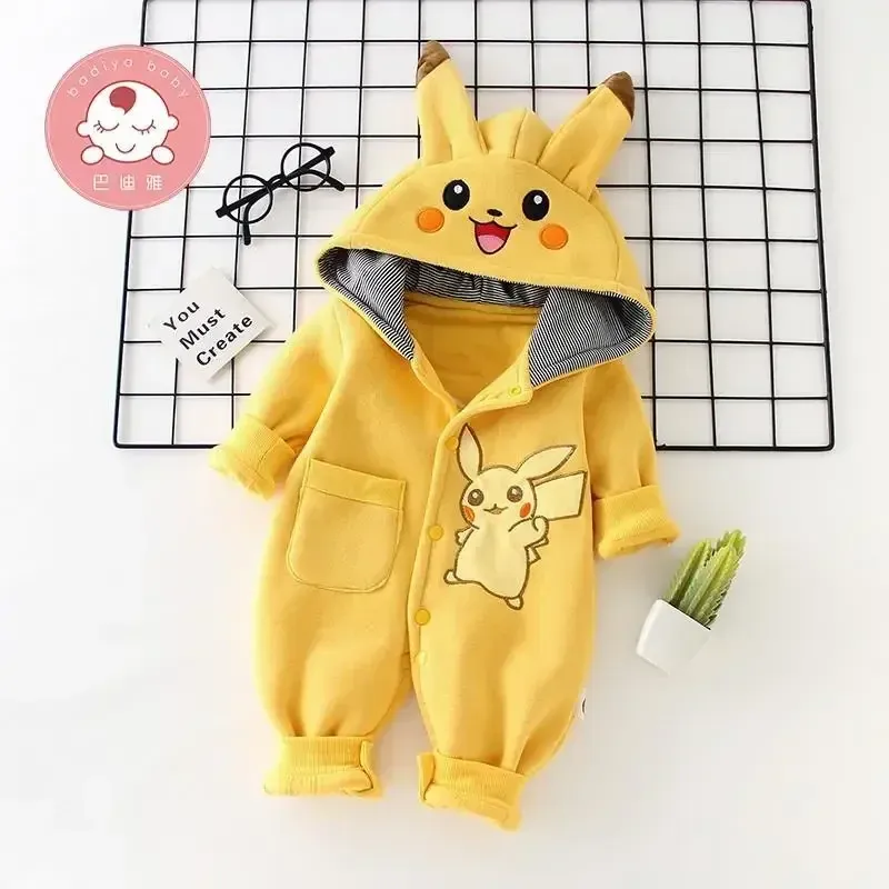 漫画ポケットモンスターベビーパジャマ新生児かわいい冬長袖子供 - Romper Onesie Baby のレビューと価格