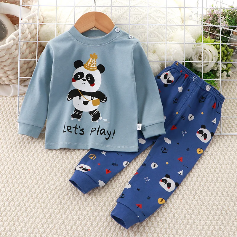 2024 ニューキッズボーイズガールズパジャマセット漫画プリ - Baby Clothing For Sleep のレビューと価格