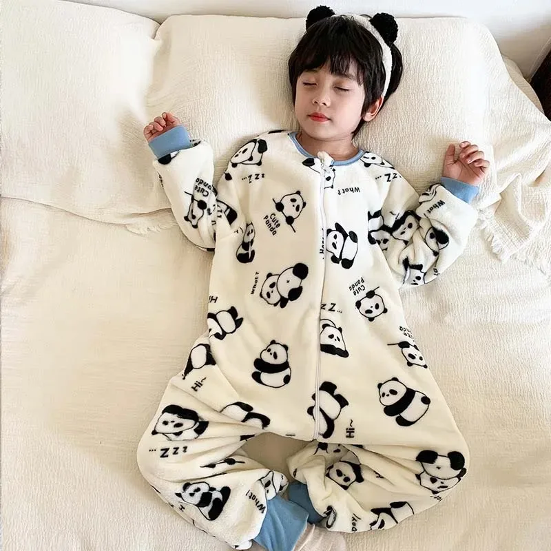子供のためのフランネルフリースのパジャマ,暖かい冬の服,幼児 - Baby Clothing For Sleep のレビューと価格