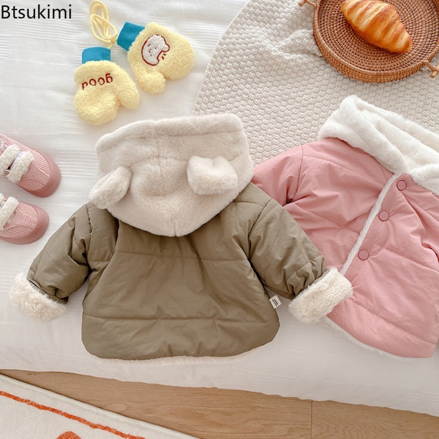0-5 歳の子供服幼児秋冬フード付きコート女の赤ちゃん暖かい - Baby Clothing Neutral のレビューと価格