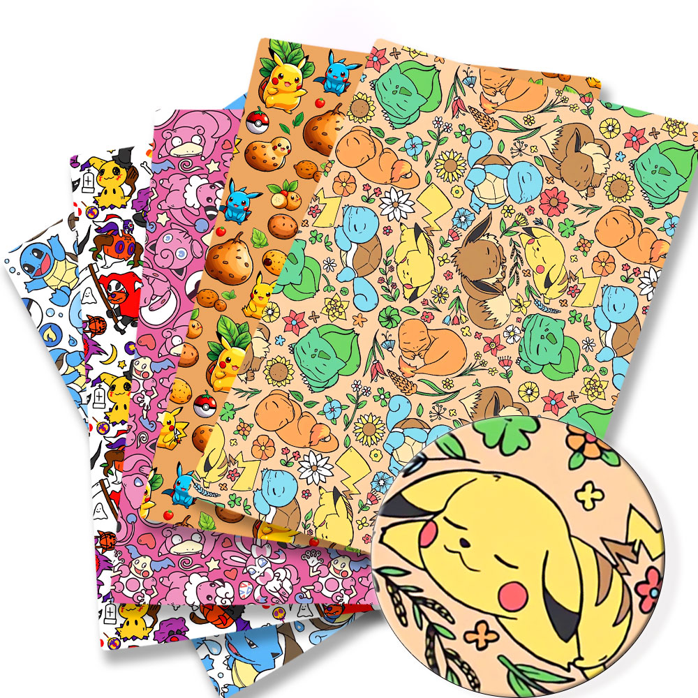 子供のためのポケモン漫画プリント生地,手作りの縫製,パッチワ - Baby Clothing Products のレビューと価格